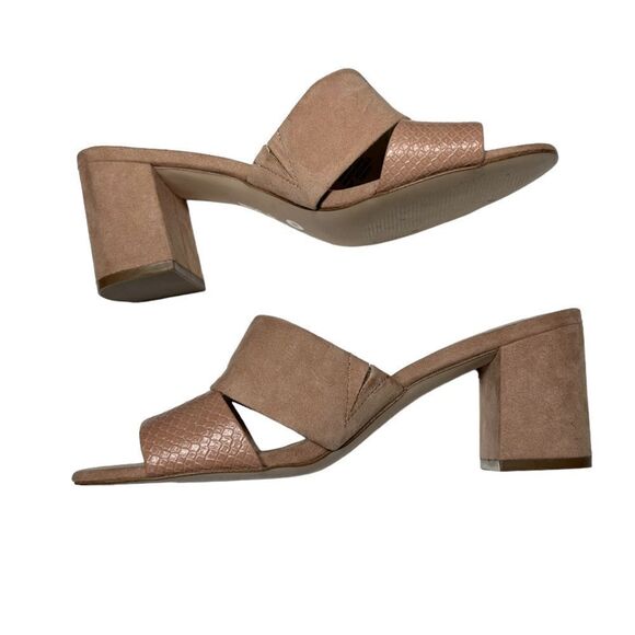 Alfani Blush Light Pink Open Toe Block Heel Sandals Chunky Heels Cute Barbiecore - Picture 3 of 8